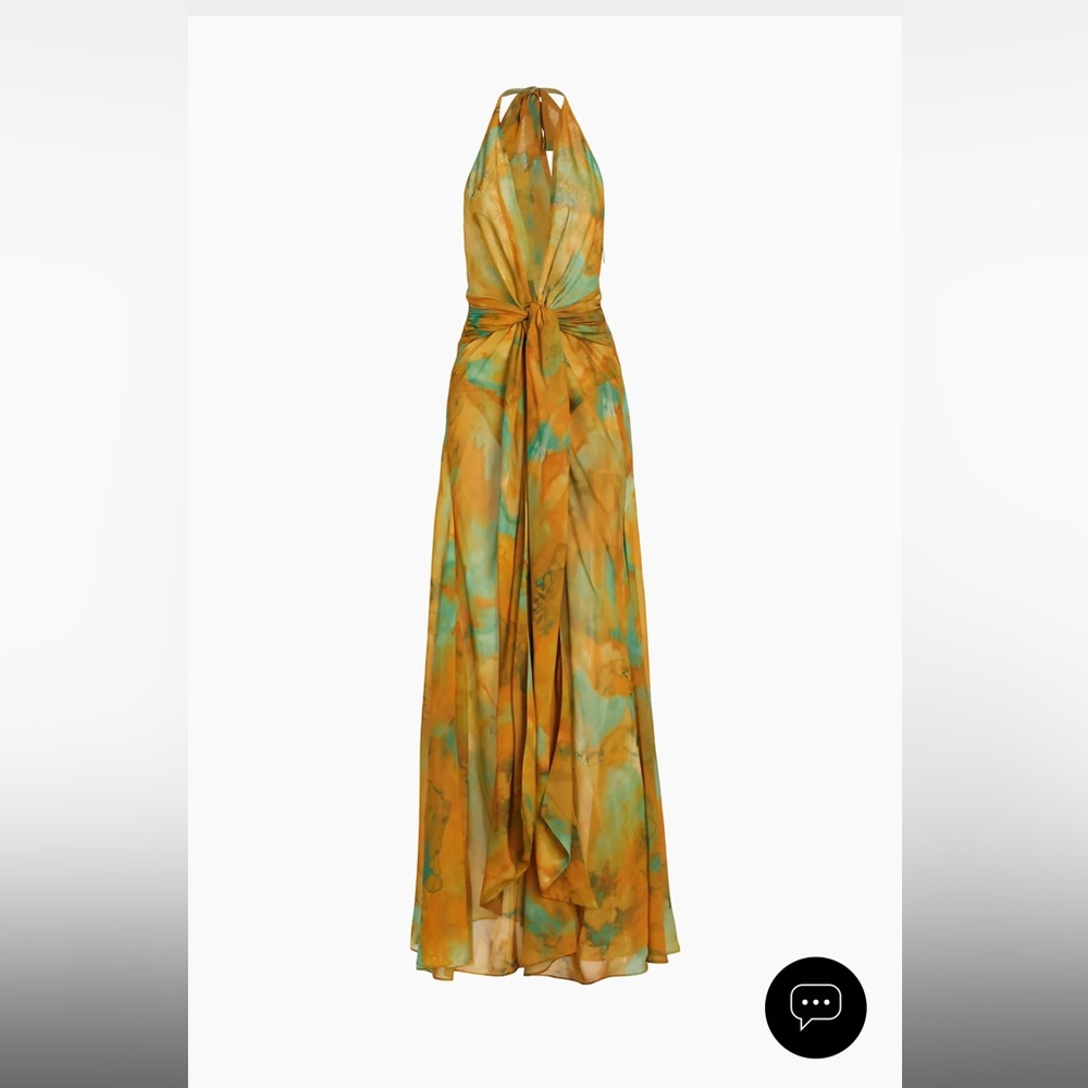 Ronny Kobo
Leil Halterneck Watercolor Maxi Dress